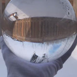 Clear Quartz Sphere Large Natural Crystal Ball 8.4 lb High Clarity, Q04