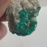 Tsumeb Dioptase Specimen – Emerald Green Crystals on Matrix, Namibia Collector Mineral, D8