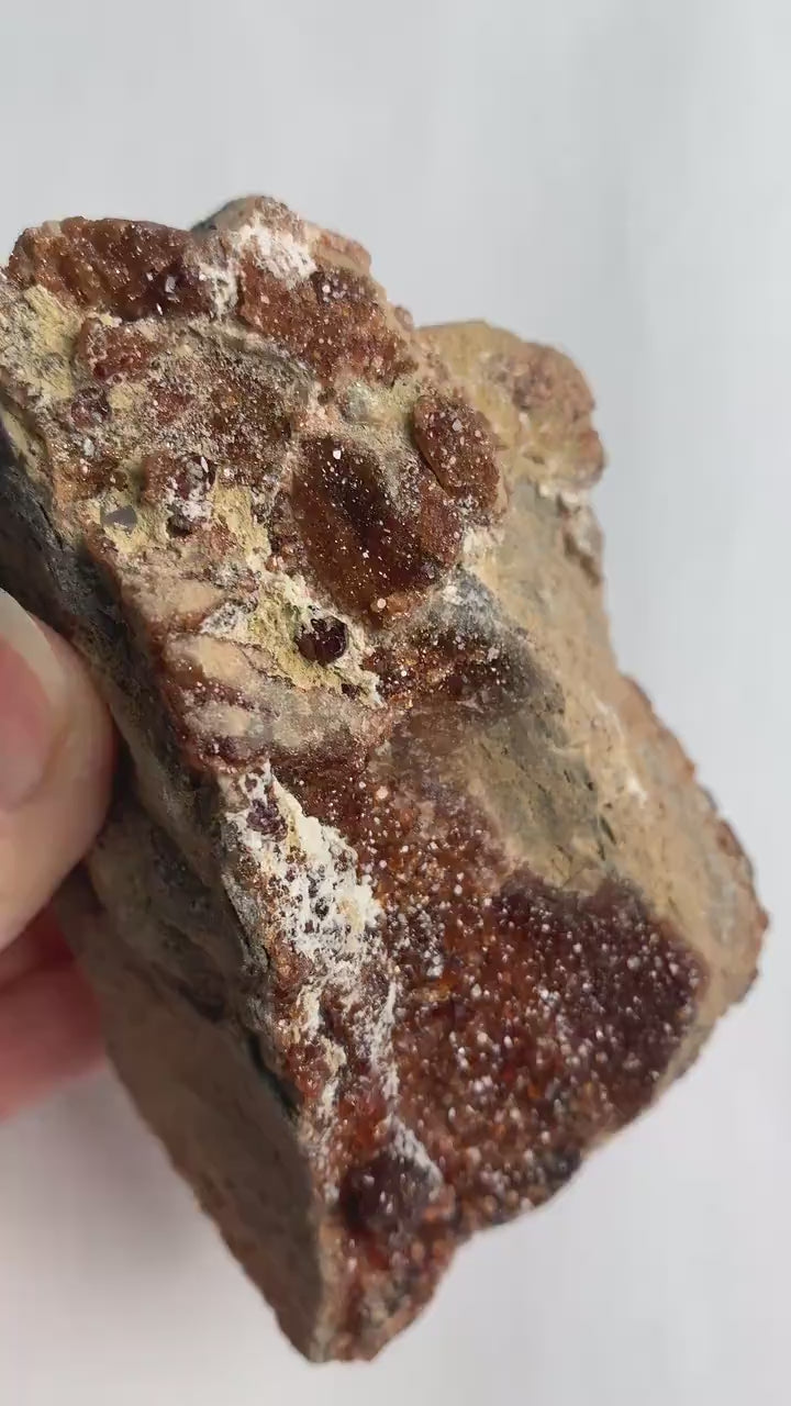 Spessartine Garnet Cluster on Matrix – Collector Mineral Specimen, GC6