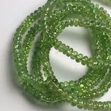 Peridot Bracelet Authentic Super High gem Quality AAAA, 5mm Smooth Rondelle Beads, Green Gemstone Jewelry, August Birthstone