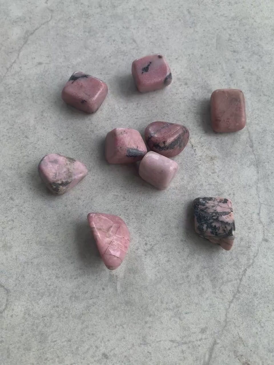 Rhodonite Tumble Stone for Emotional Healing and Balance | Natural Crystal from Peru