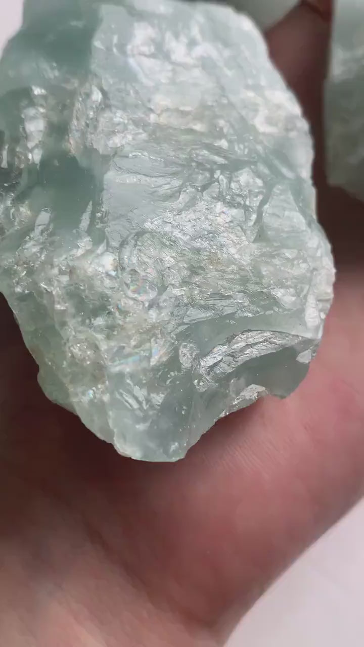 Raw Aquamarine Stone Natural Aquamarine Crystal Rough Blue Mineral Specimen