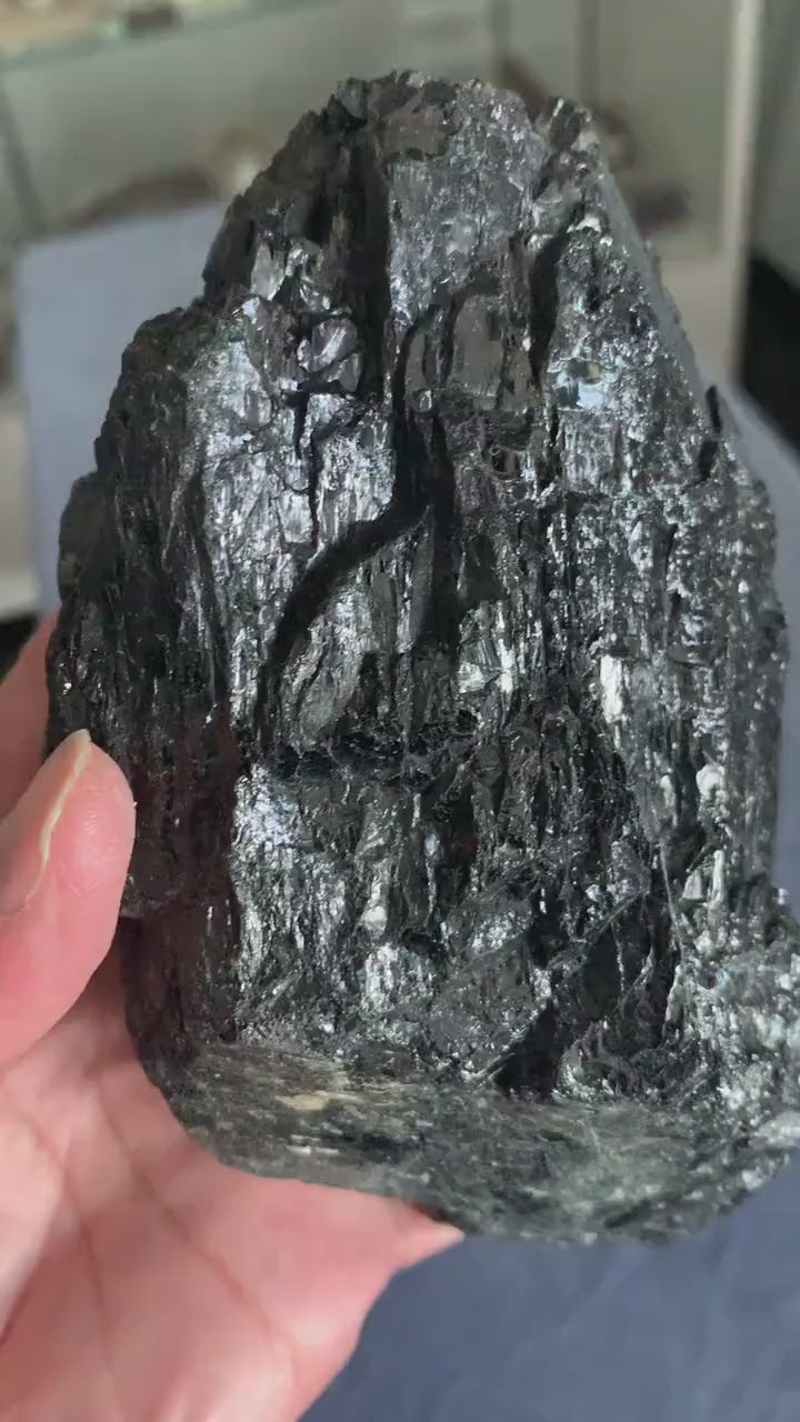 Extra Large Raw Black Tourmaline Chunk: Natural Protective Crystal from Brazil