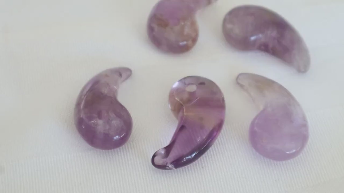 Amethyst Magatama, Amethyst Stone, Mental and Emotional Wellness Gift