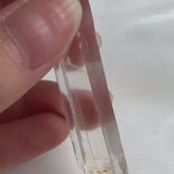 Clear Quartz Laser Point Crystal High Clarity Slim Wand with Subtle Etching, A11