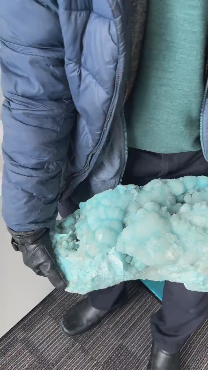 Large Blue Aragonite | 21kg Museum Crystal for Luxury Home Décor Investment
