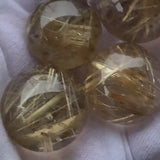 Rutilated Quartz Sphere | Golden Rutile Crystal Ball 25mm