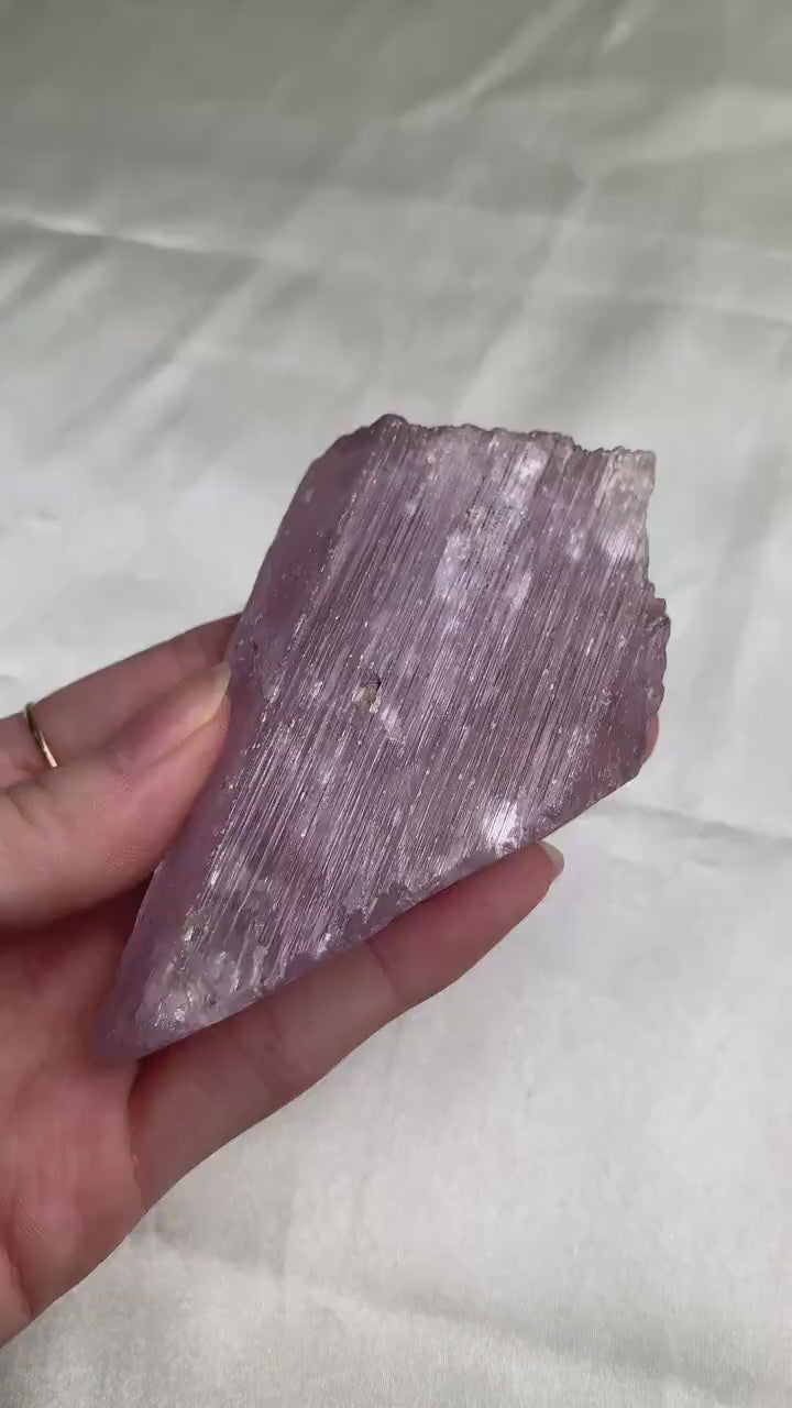 Pink Kunzite Crystal Specimen – Etched Termination, Afghanistan Mineral Décor, KG1