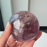 Large Amethyst Crystal Sphere | Natural Purple Gemstone Decor (72mm), VKa8