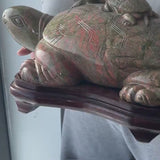 Large Hand-Carved Gemstone Turtle Sculpture  Museum-Quality Home Decor Statement Piece