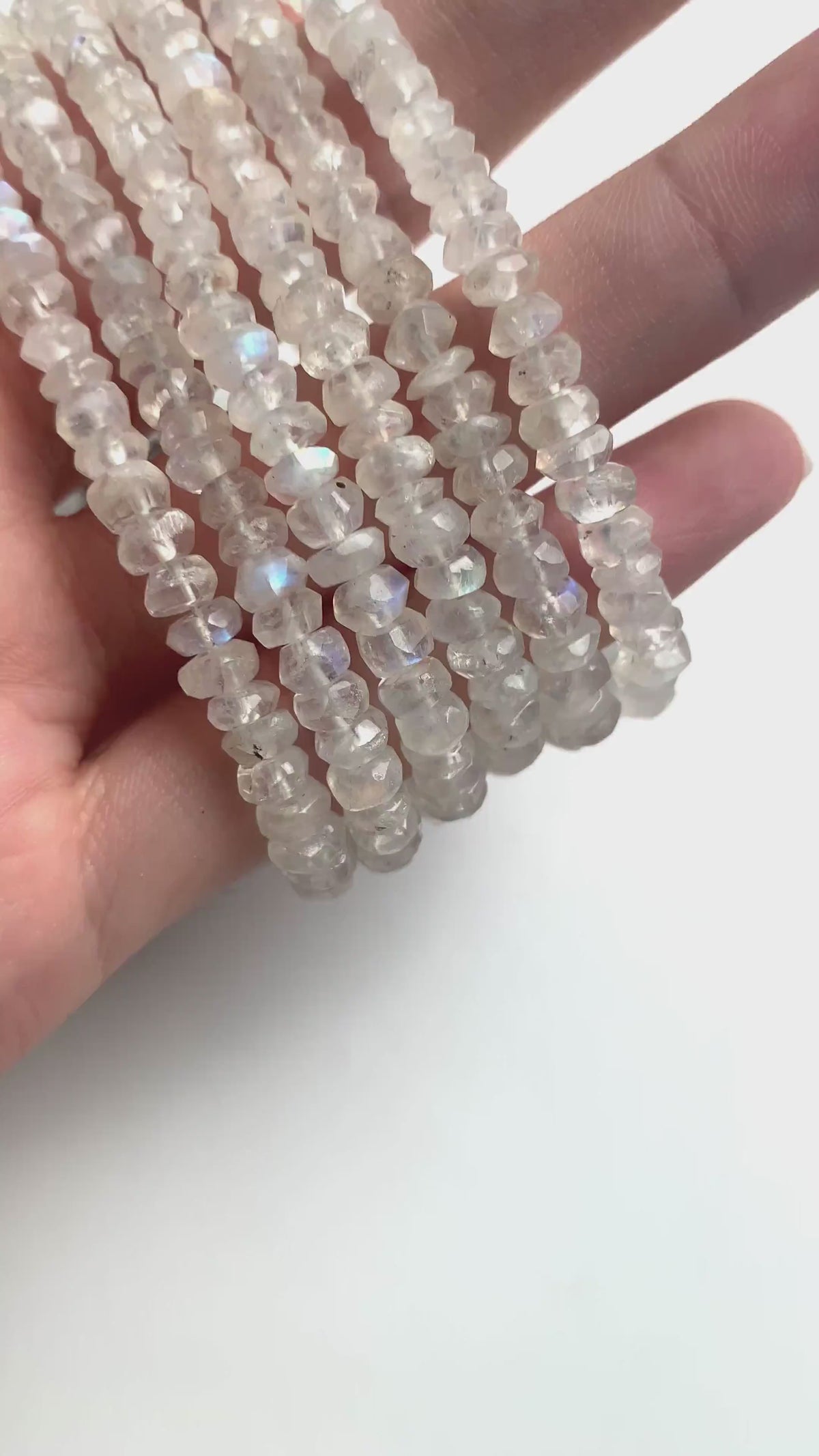 Blue Moonstone Bracelet Super High Quality AAAA, Rainbow Moonstone Beads, June Birthstone