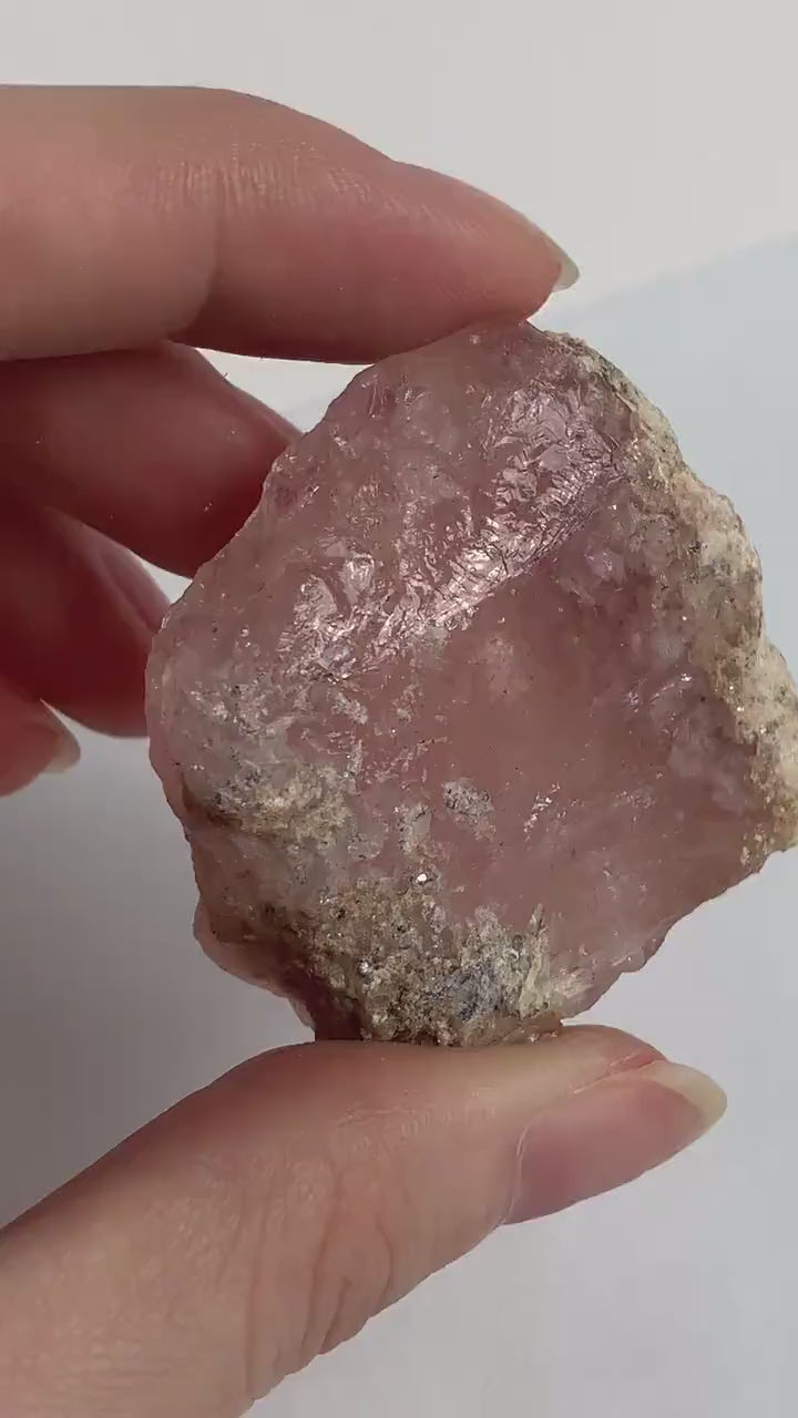 Morganite Specimen, Pink Beryl Collector Mineral (42mm), PM2