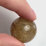 Golden Rutile Quartz Sphere: Healing Crystal (24mm), RQS7