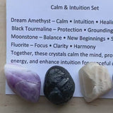 Healing Crystal Set, Intention Stones for Calm and Abundance, Spiritual Gift