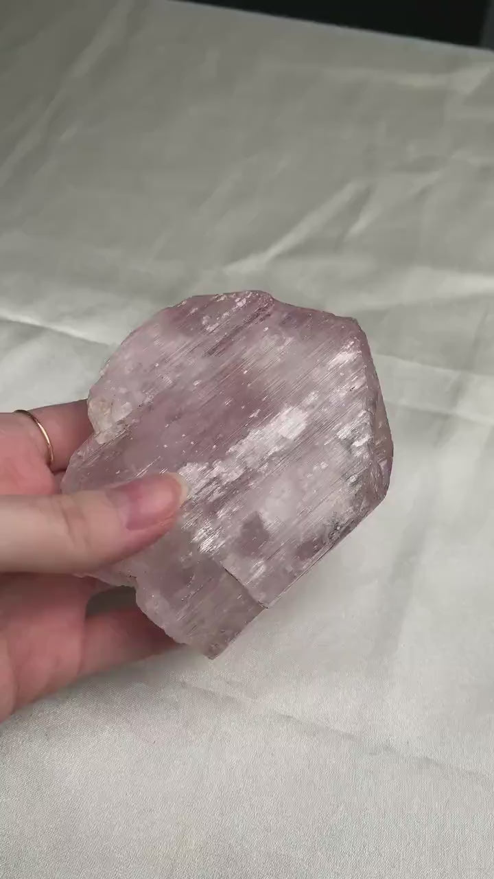 Kunzite Specimen – Deep Pink Purple Termination, Afghanistan Collector Mineral Display, JP