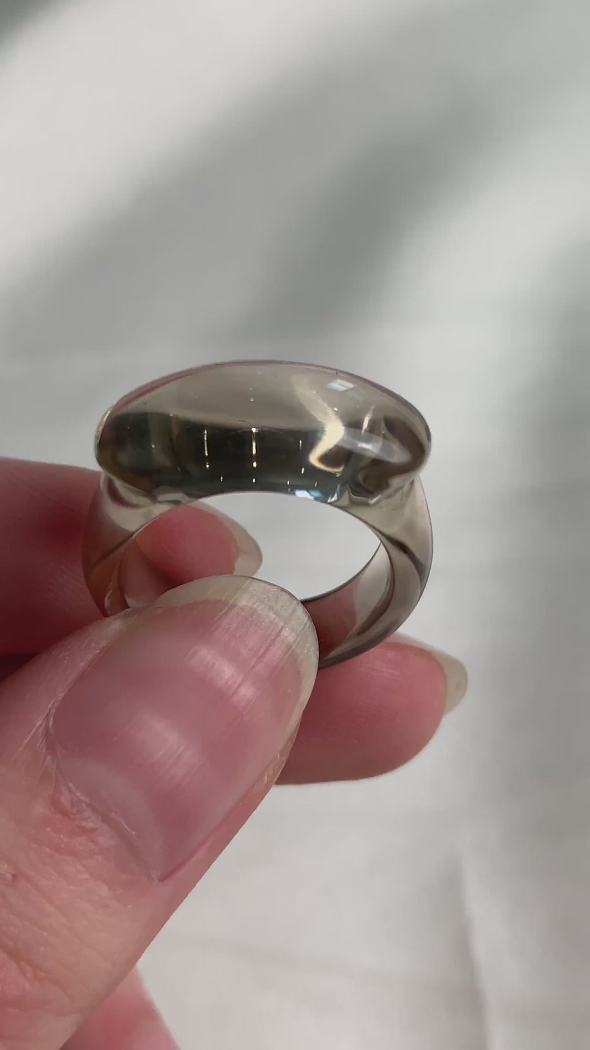 Smoky Quartz Statement Ring, Cocktail Ring Gift, Sculptural Boho Designer Jewelry