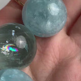 Deep blue aquamarine sphere 20mm crystal ball rare high grade specimen