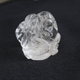 Hand Carved Quartz Crystal Dragon: Feng Shui Decor Gift