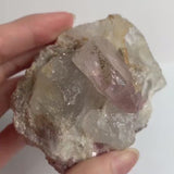 Terminated Pink Morganite Crystal on Matrix: Pakistan Beryl Specimen (79mm), PM3