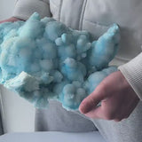 Blue Aragonite Specimen 20lb Large Collector Mineral Wenshan China Statement Decor