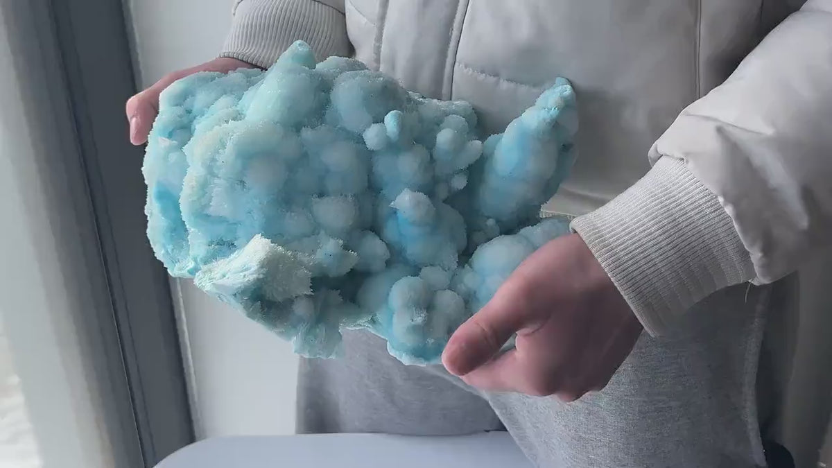 Blue Aragonite Specimen 20lb Large Collector Mineral Wenshan China Statement Decor