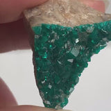 Tsumeb Dioptase Specimen – Emerald Green Crystal Face, Namibia Collector Mineral Display Piece, (D11)