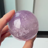 Amethyst Crystal Sphere | Deep Purple Quartz Stone for Calm Energy, Meditation & Home Décor, VKa2