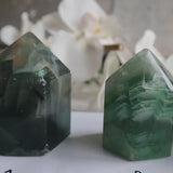 Feather Fluorite Tower Crystal for Focus, Energy Balance & Intuition, FTA