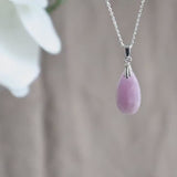 Kunzite Necklace Sterling Silver