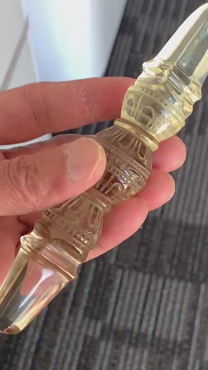 Citrine Vajra Dorje | Yellow Quartz Tokkosho | Japanese Shingon Ritual Symbol