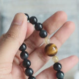 Tiger Eye and Clear Quartz Bracelet