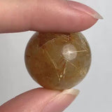 Rutilated Quartz Sphere, Golden Rutile Crystal Ball, Healing Crystal Gift, RQS13