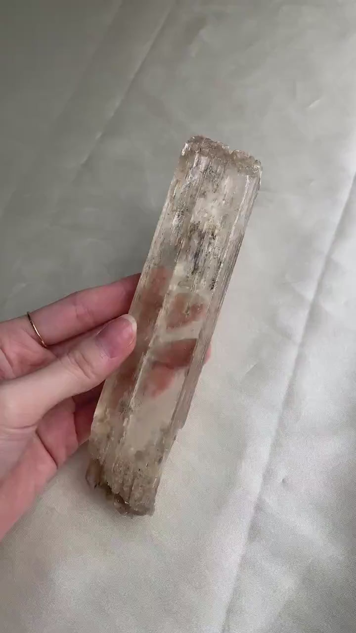 Rare Yellow Spodumene Crystal | Gem Grade Etched Double Termination Specimen, KO2