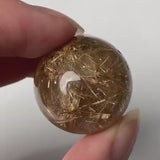 Rutilated Quartz Sphere: Golden Rutile Needles, High Grade Crystal Ball, Meditation Stone, RQS1