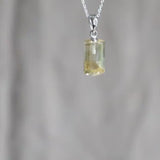 Citrine Pendant Necklace Sterling Silver solar plexus chakra
