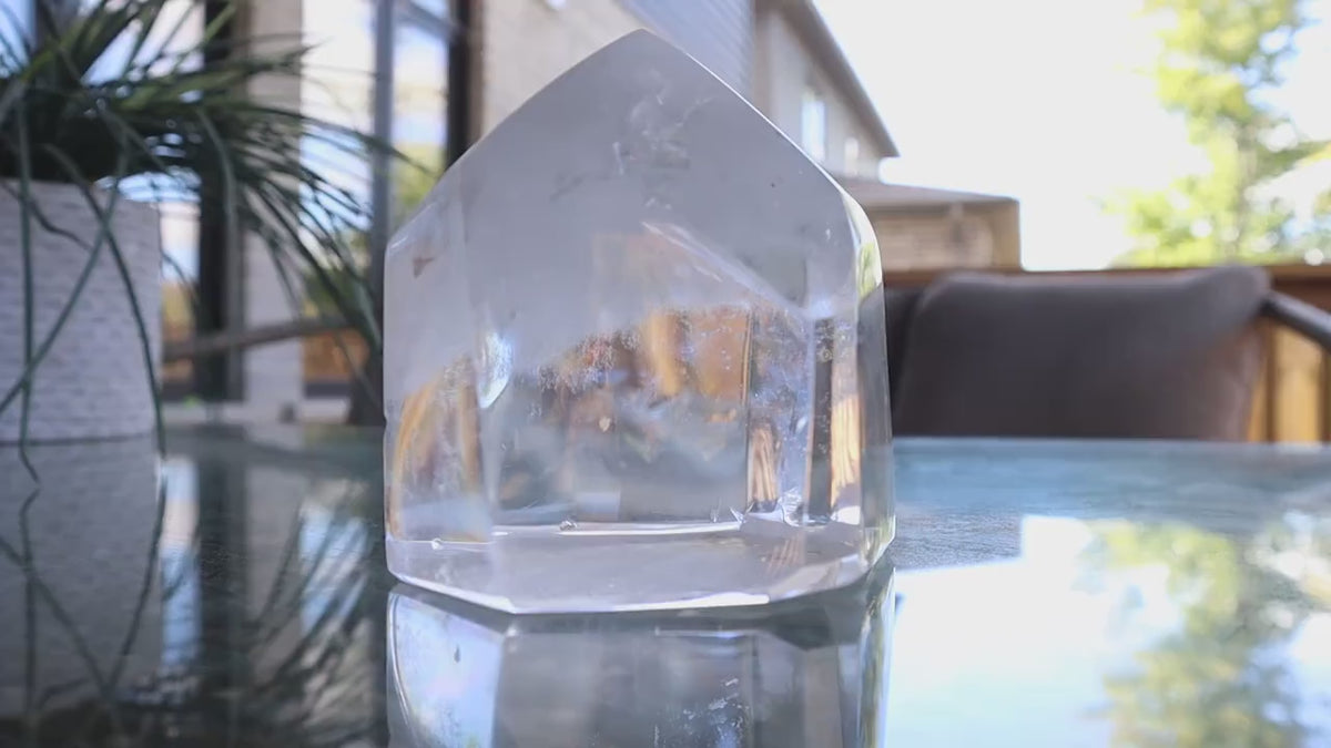 Crystal Quartz Tower Polished Point Standing, CT 6