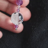 Amethyst Crystal Owl Car Charm: Protection, Good Luck, Wisdom