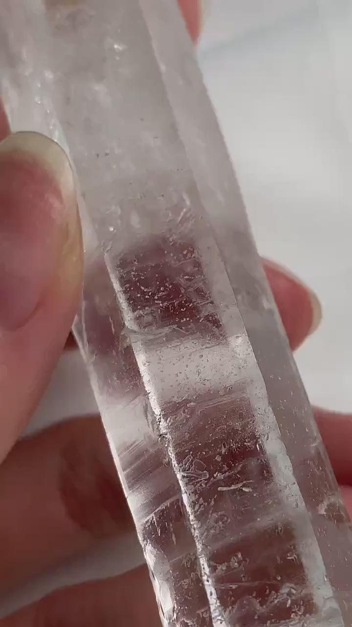 Double Terminated Lemurian Quartz Isis Face Long Crystal Collector Piece, A1