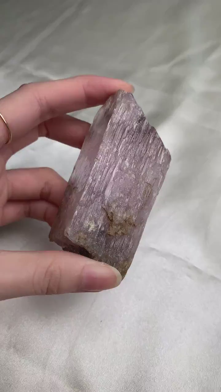 Kunzite Crystal Specimen – Ridged Termination Afghanistan 77mm Pink Collector Mineral Statement Décor, KG3
