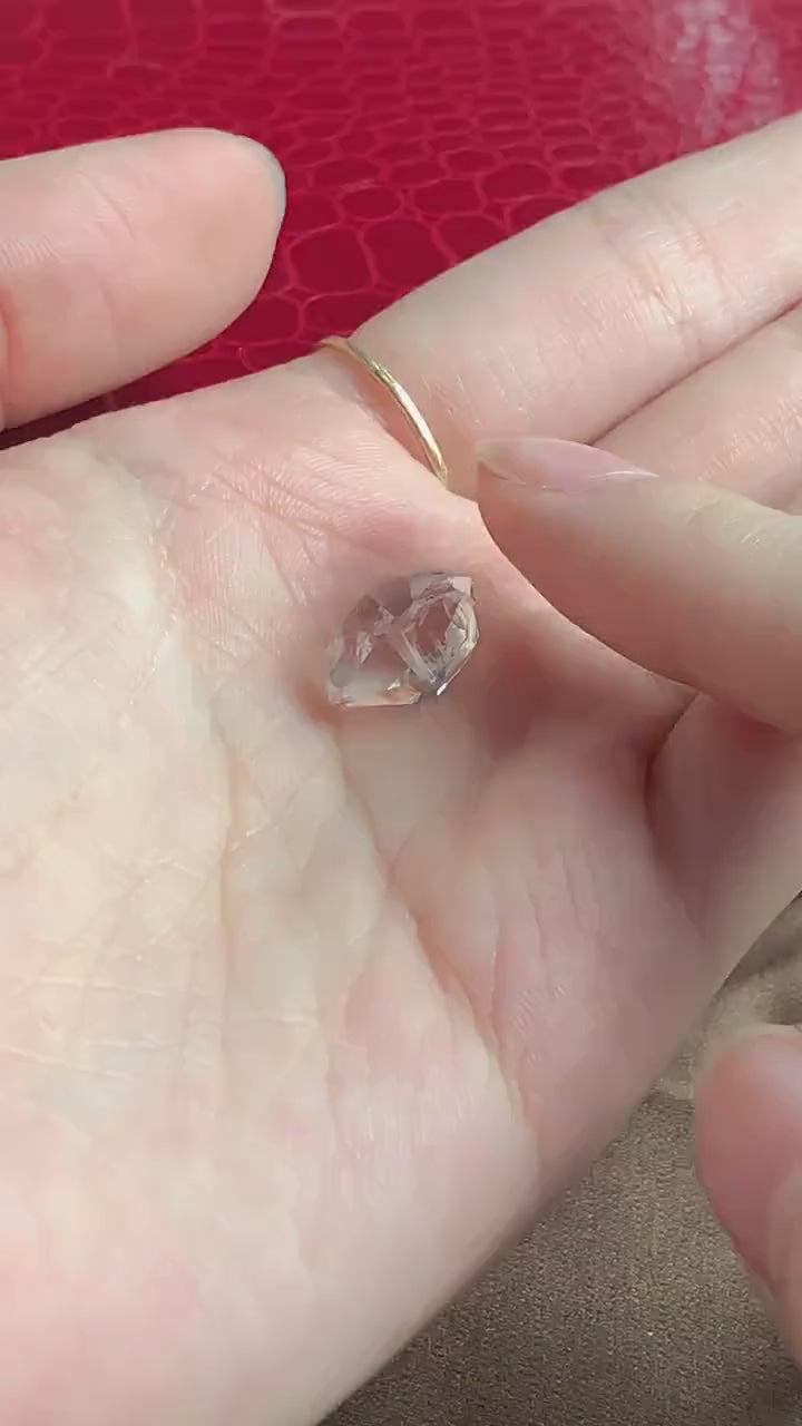 Herkimer Diamond Crystal, Double Terminated Quartz, High Clarity, New York Specimen (7mm x 13mm), HD2