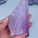 Etched Kunzite Crystal Specimen: Pink Healing Stone, Collector Mineral