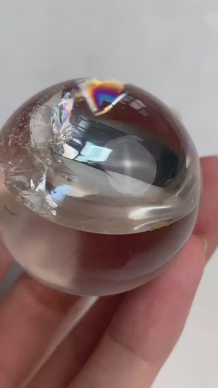 Rainbow Quartz Sphere 38mm Crystal Ball Rare Natural Rainbow Stone, B5