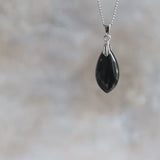 Black Spinel Necklace | Sterling Silver or Gold Vermeil