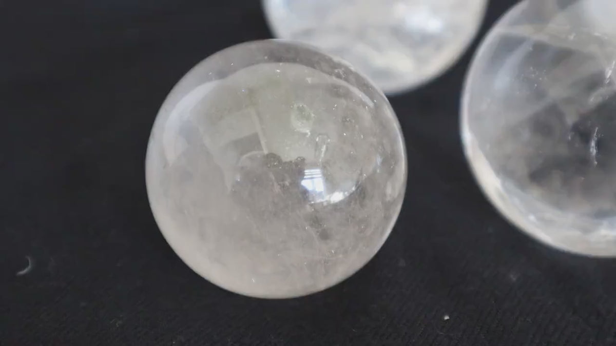 Clear Quartz Sphere: Crystal Healing, Rainbow Inclusion