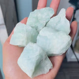 Raw Aquamarine Crystal: Natural Blue Beryl Stone for Calm & Communication