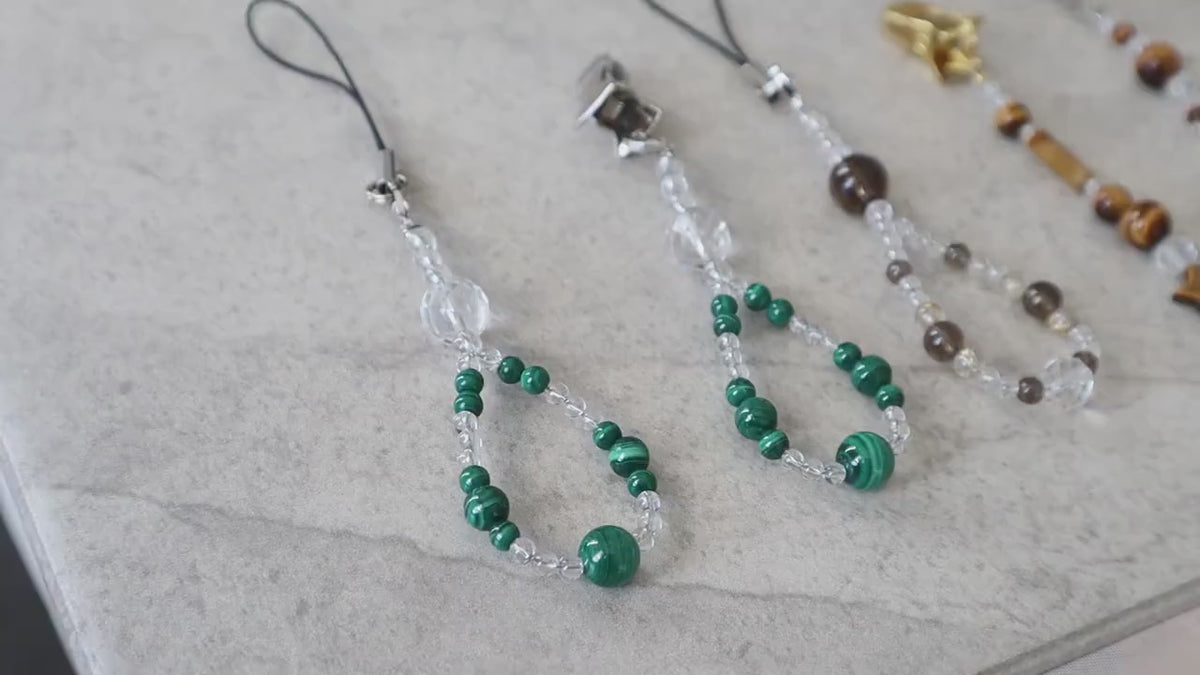 Jadeite Jade Phone and Car Charm Keychain