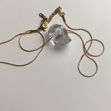 Clear Quartz Skull Pendant Necklace - Carved Crystal Gemstone Charm