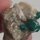 Tri-Crystal Dioptase Specimen – 14mm Emerald Crystal, Tsumeb Namibia Collector Mineral, D4