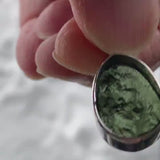 Moldavite Pendant Double Sided | Polished & Raw Dual-Sided Natural