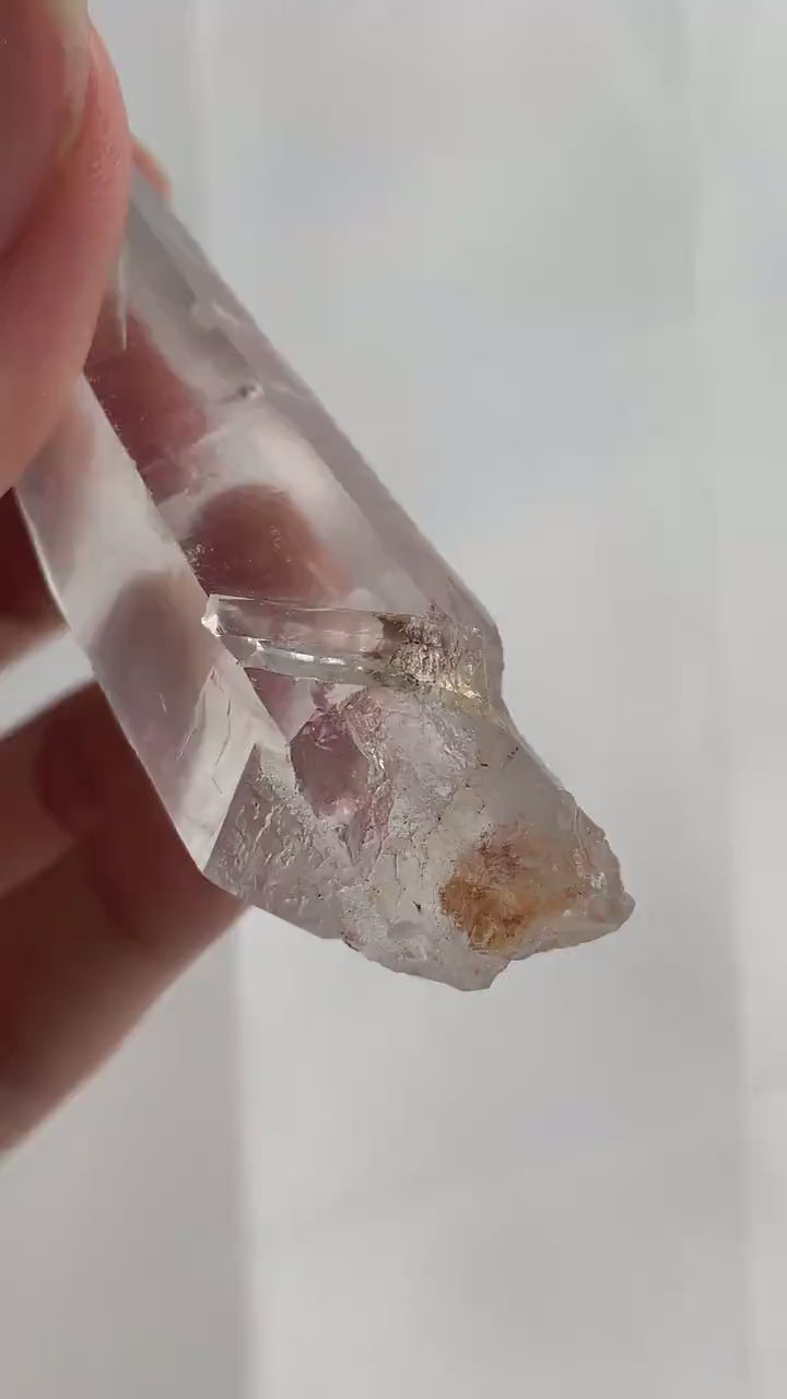 Lemurian Quartz Crystal Isis Face High Clarity Etched Collector Specimen, A2